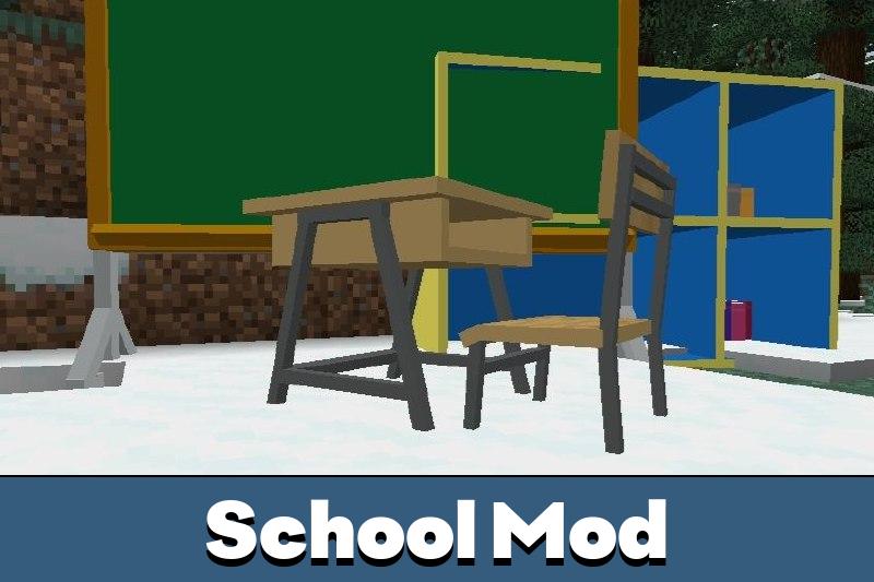 Download School Furniture Mod for Minecraft PE School Furniture Mod