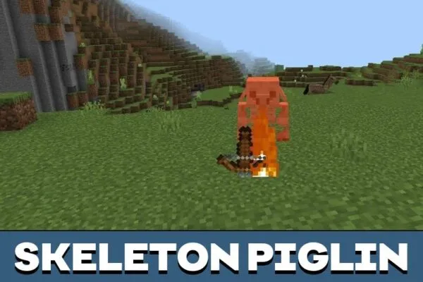 Skeleton from Pigman Mod for Minecraft PE