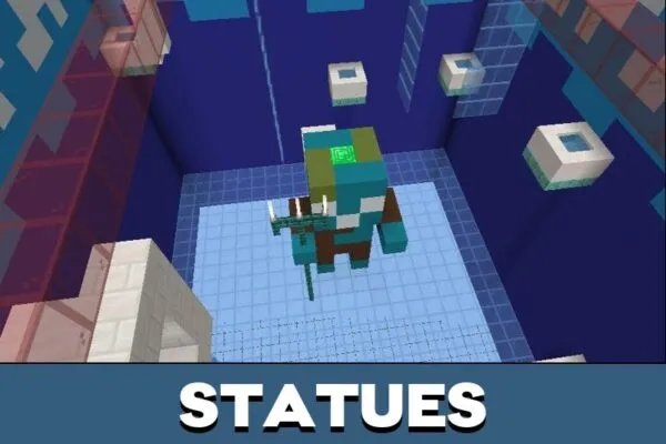 Statues from Power Mob Parkour Map for Minecraft PE