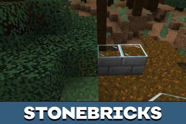 Stone bricks from Transparent Blocks Mod for Minecraft PE