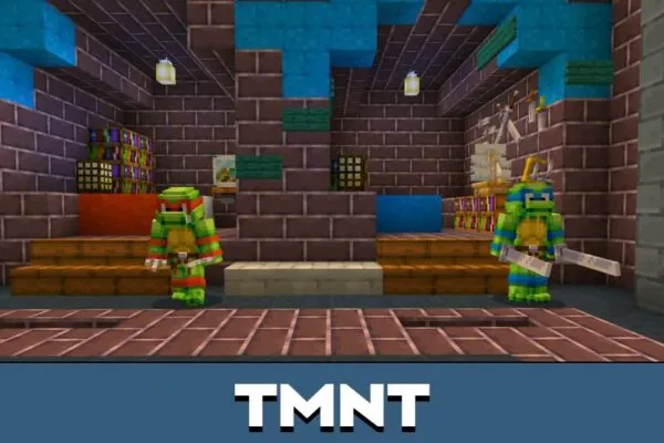 Characters from Ninja Turtles Mod for Minecraft PE