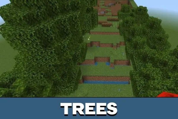 Trees from 3D Parkour map for Minecraft PE