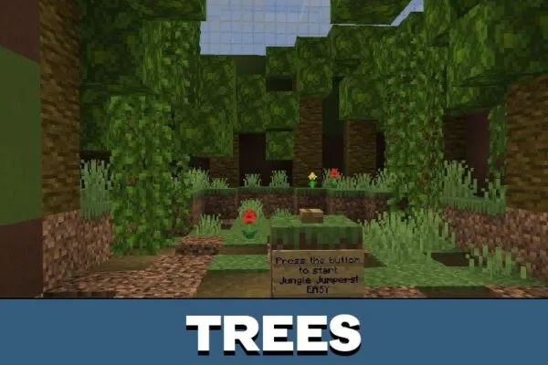 Trees from Extreme Parkour map for Minecraft PE