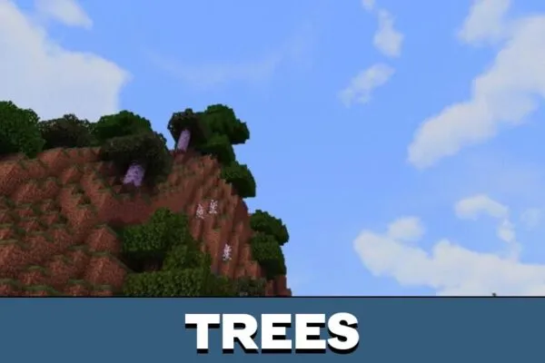 Trees from Haptic Shader for Minecraft PE