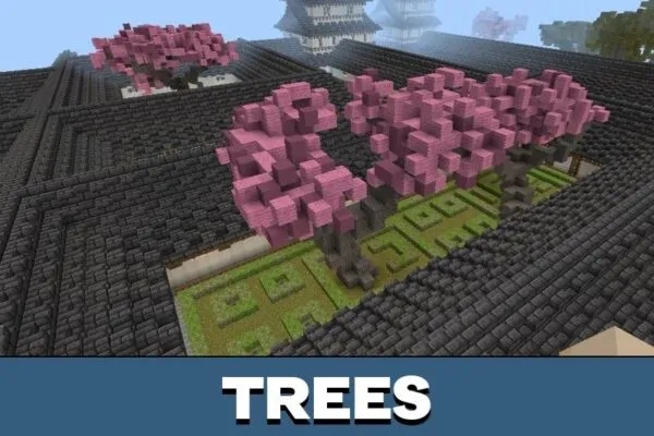 Trees from Samurai Village Map for Minecraft PE