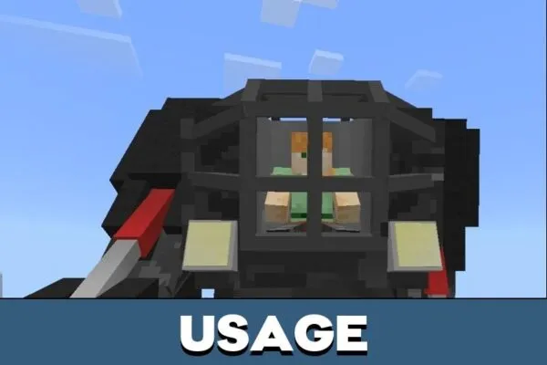 Usage from Craftable Mechs Mod for Minecraft PE