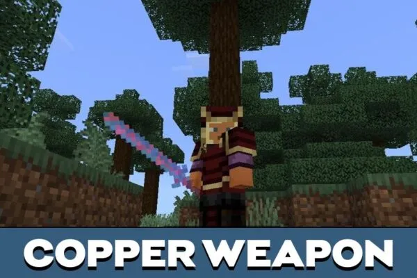 Copper Weapon from Katana Mod for Minecraft PE