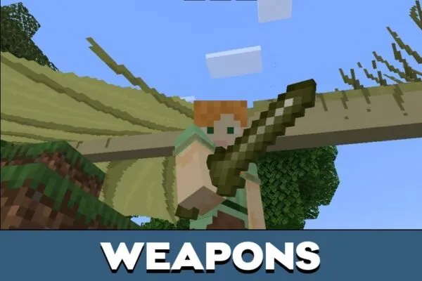 Weapons from Ancient Craft Mod for Minecraft PE