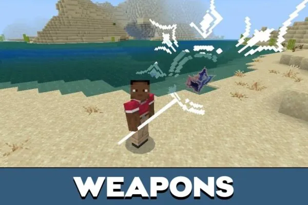 Weapons from Mermaid Mod for Minecraft PE