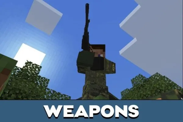 Weapons from Philippine Army Mod for Minecraft PE