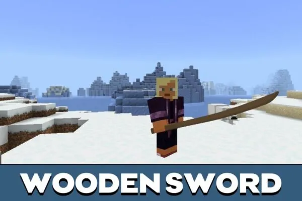 Wooden Sword from Demon Slayer Texture Pack for Minecraft PE