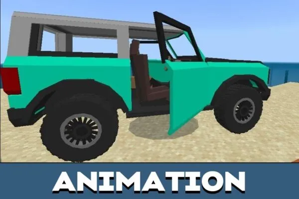 Animation from USA Cars Mod for Minecraft PE