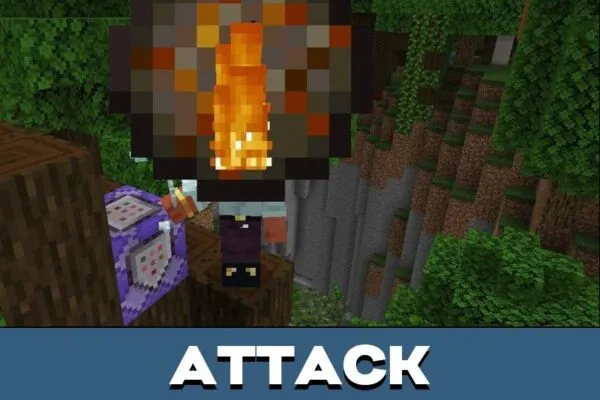 Attack from Fireball Mod for Minecraft PE