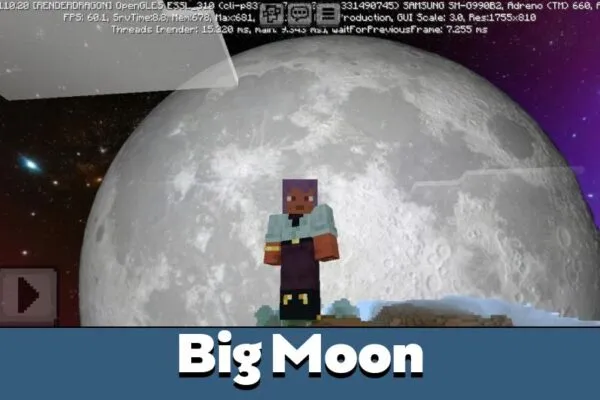 Big Moon from Moon Texture Pack for Minecarft PE