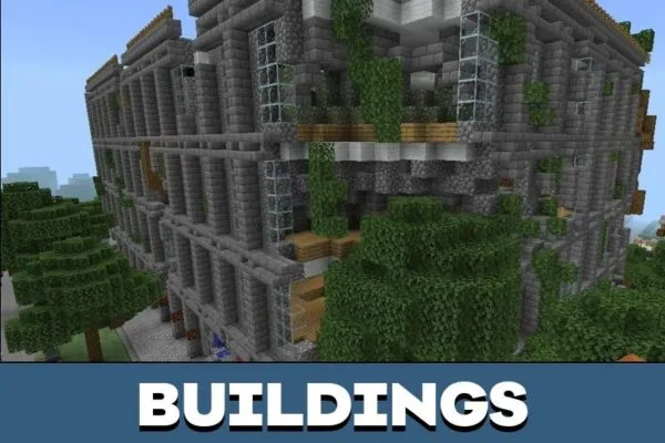 Buildings from Zombie Map for Minecraft PE