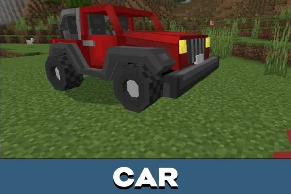 Car from Jeep Mod for Minecraft PE