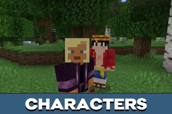 Characters from Voice Mod for Minecraft PE