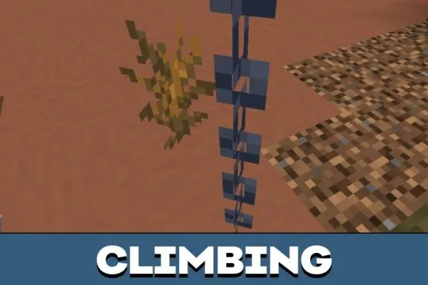 Climbing from Ladder Mod for Minecraft PE