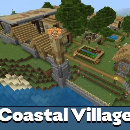 Coastal Village Map for Minecraft PE