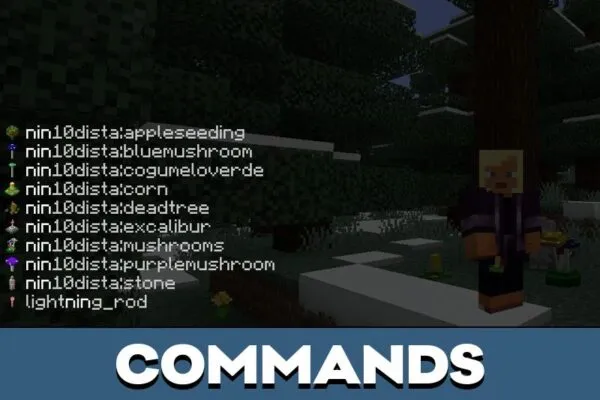 Commands from Forest Mod for Minecraft PE