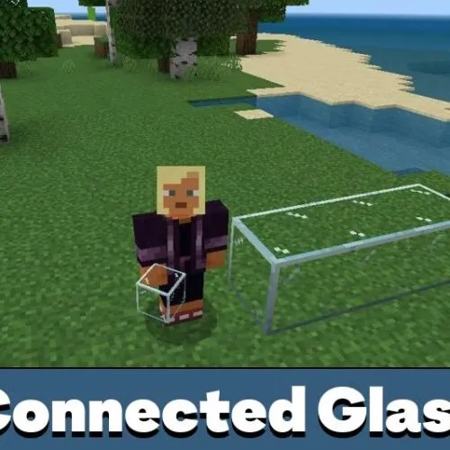 Connected Glass Mod for Minecraft PE