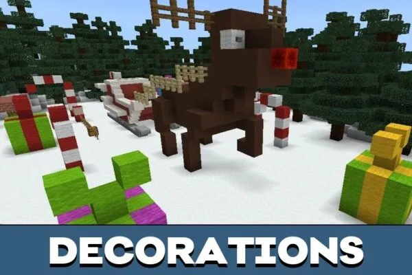 Decorations from Christmas Map for Minecraft PE