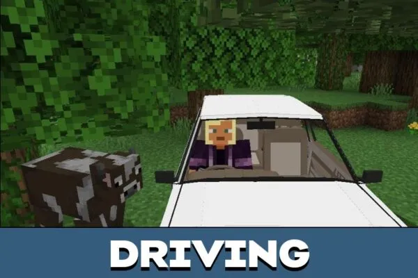 Driving from Old Car Mod for Minecraft PE