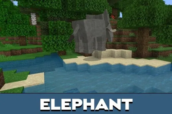 Elephant from World Animals Mod for Minecraft PE