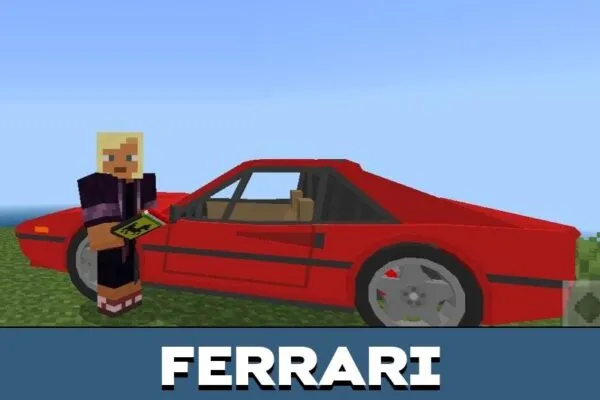 Ferrari from USA Cars Mod for Minecraft PE