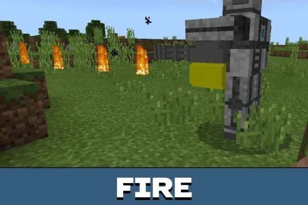 Fire from Terminator Mod for Minecraft PE