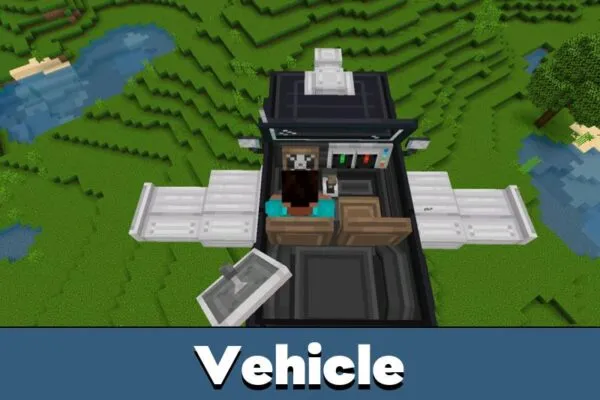 Vehicle from Flying Car Mod for Minecraft PE