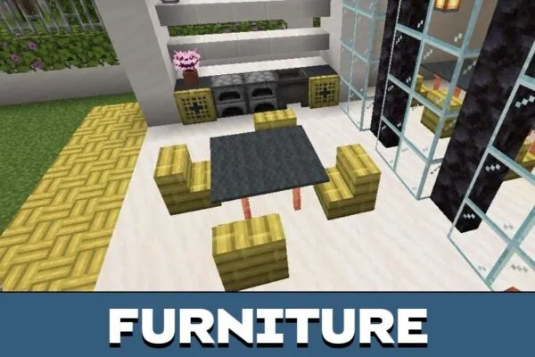 Furniture from Cristiano Ronaldos House Map for Minecraft PE