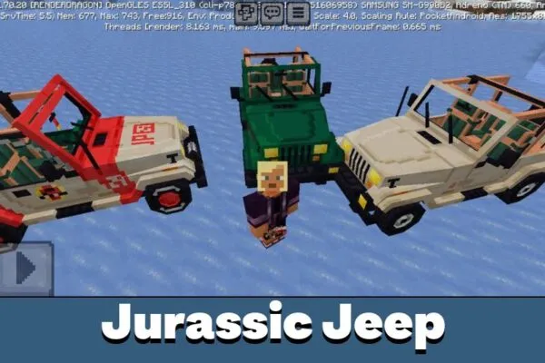 Jurassic from Jeep Mod for Minecraft PE