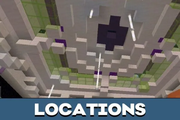 Locations from Antidropper Map for Minecraft PE