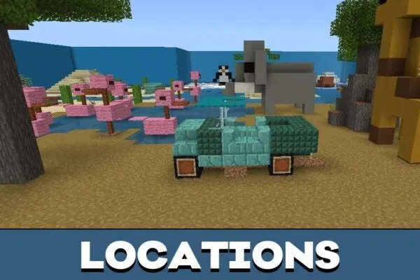 Locations from National Geographic Map for Minecraft PE