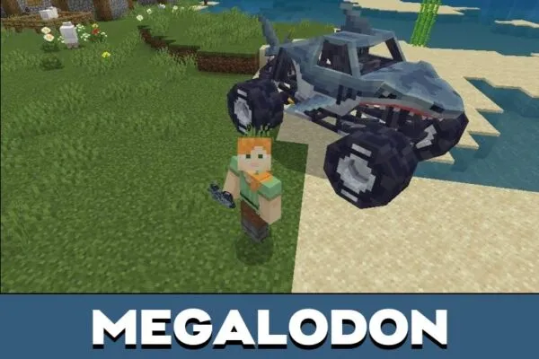 Megalodon from Monster Truck Mod for Minecraft PE