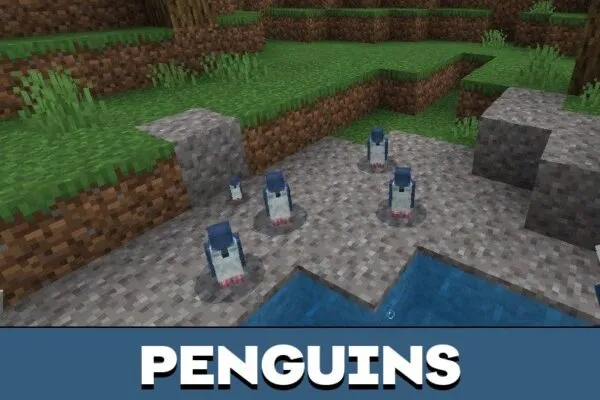 Penguins from World Animals Mod for Minecraft PE