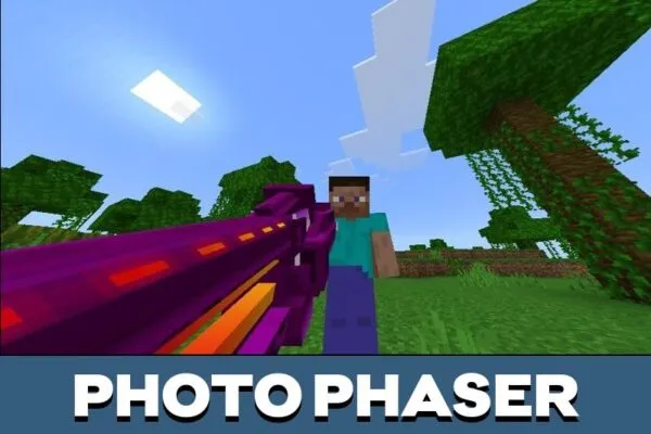 Photo Phaser from Cyber Guns Mod for Minecraft PE