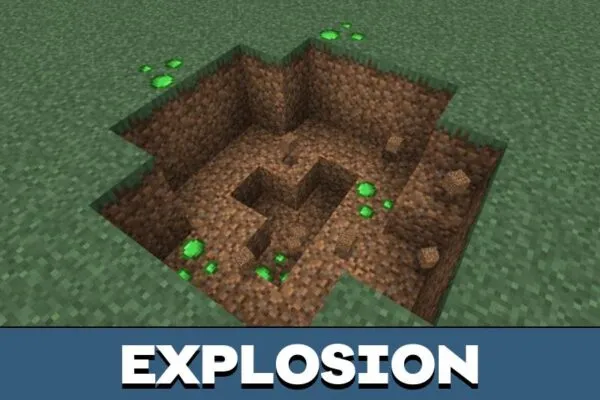 Explosions from Creeper Mod for Minecraft PE