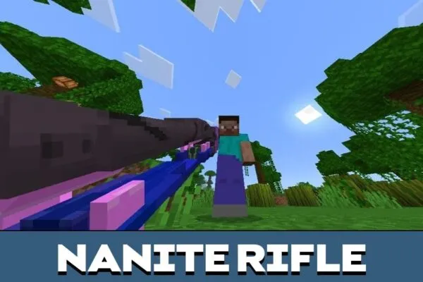 Rifle from Cyber Guns Mod for Minecraft PE