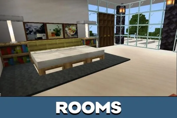 Rooms from Cristiano Ronaldos House Map for Minecraft PE