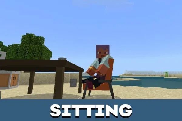 Sitting from Table Mod for Minecraft PE