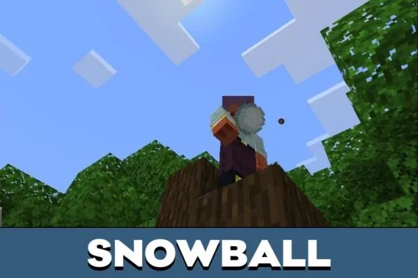 Snowball from Fireball Mod for Minecraft PE