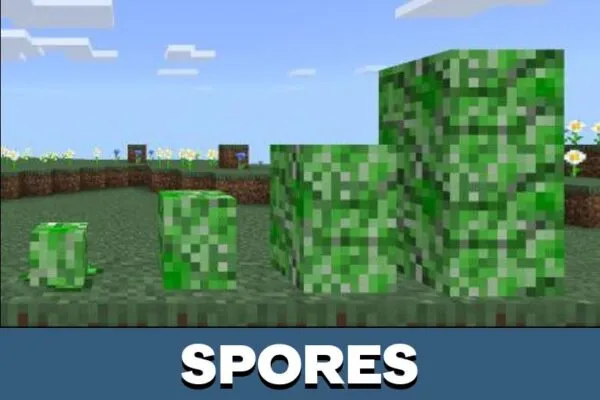 Spores from Creeper Mod for Minecraft PE