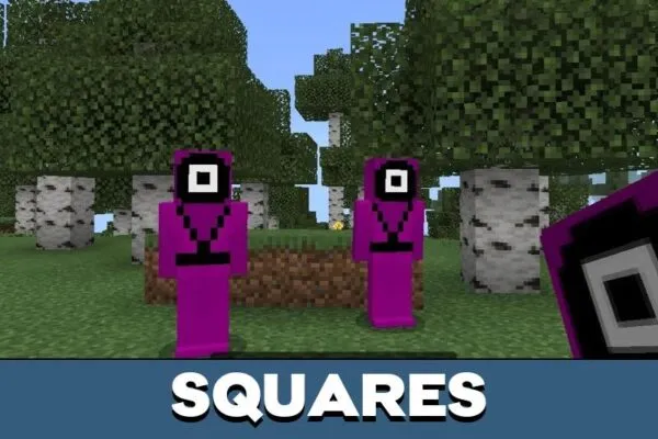Squares from Squid Game Mod for Minecraft PE