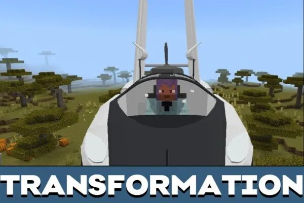 Transformation from Flying Car Mod for Minecraft PE