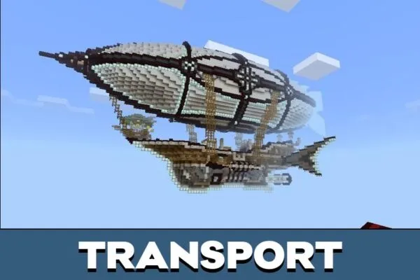 Transport from Fantasy Village Map for Minecraft PE