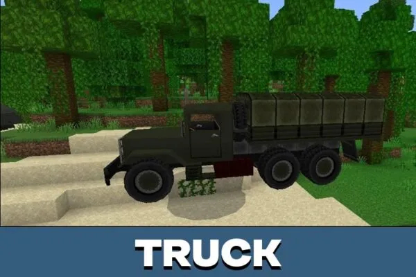 Truck from War Vehicles Mod for Minecraft PE