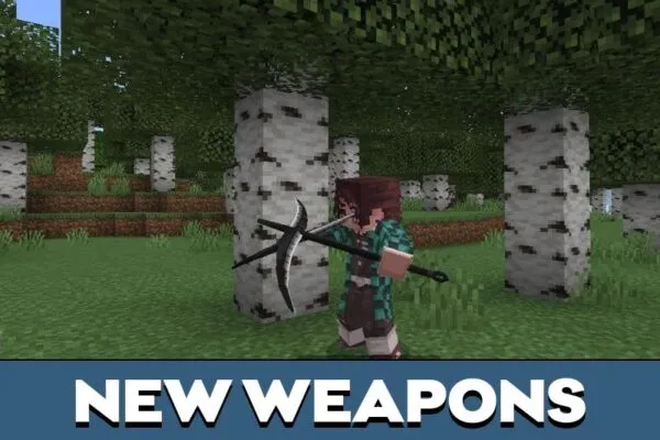 Weapons from Anime Blades Mod for Minecraft PE