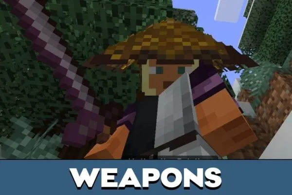 Weapons from Epic Knights Mod for Minecraft PE